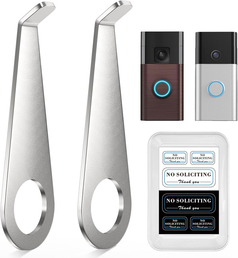 Pyfhy Ring Video Doorbell Key Replacement Tool, Doorbell Camera Opening Key Tool Compatible with Ring Battery Doorbell (2024 Release) with Small No Soliciting Signs, Secure Removal Key Tool (2 Pcs) - Image 1